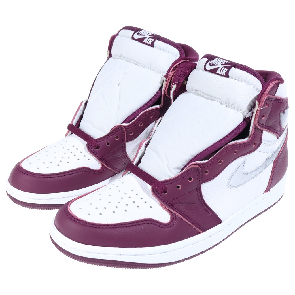 NIKE(ナイキ) AIR JORDAN 1 HIGH OG BORDEAUX 555088-611 エアジョーダン1 ボルドーハイカットスニーカー ボルドー/ホワイト US9.5/27.5cm
