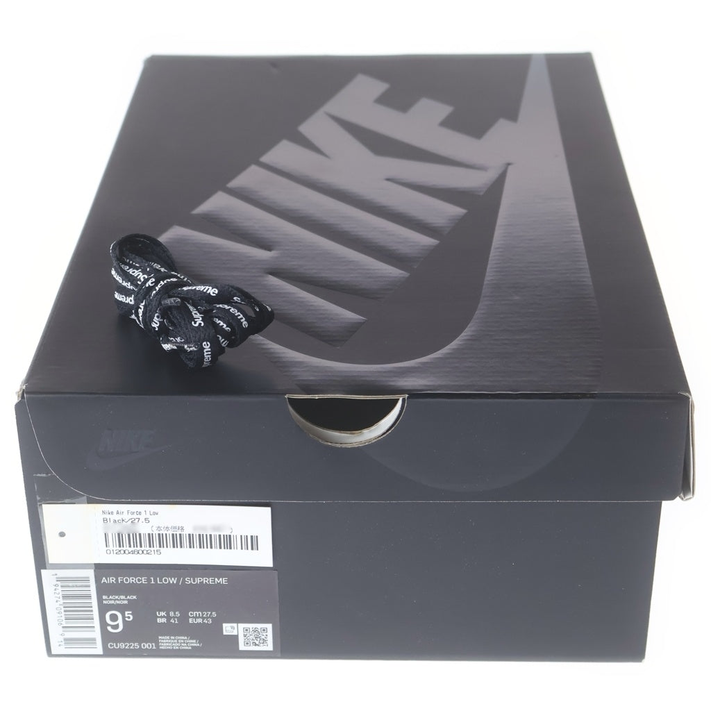 NIKE(ナイキ) ×SUPREME AIR FORCE 1 LOW CU9225-001 シュプリーム エアフォース 1 ローカットスニーカー ブラック US9.5/27.5cm