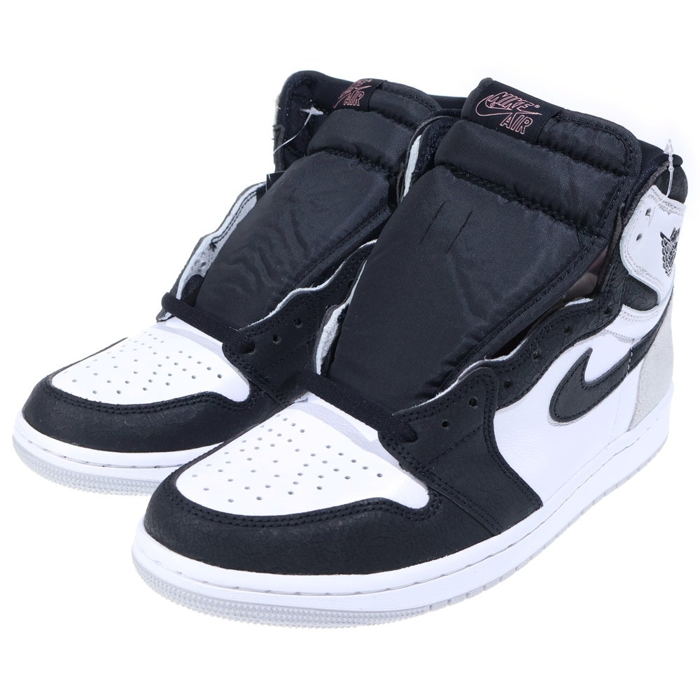 NIKE(ナイキ) AIR JORDAN1 RETRO HIGH OG BLEACHED CORAL 555088-108 エアジョーダン1 ブリーチドコーラル ハイカットスニーカー ホワイト/グレー US9.5/27.5cm