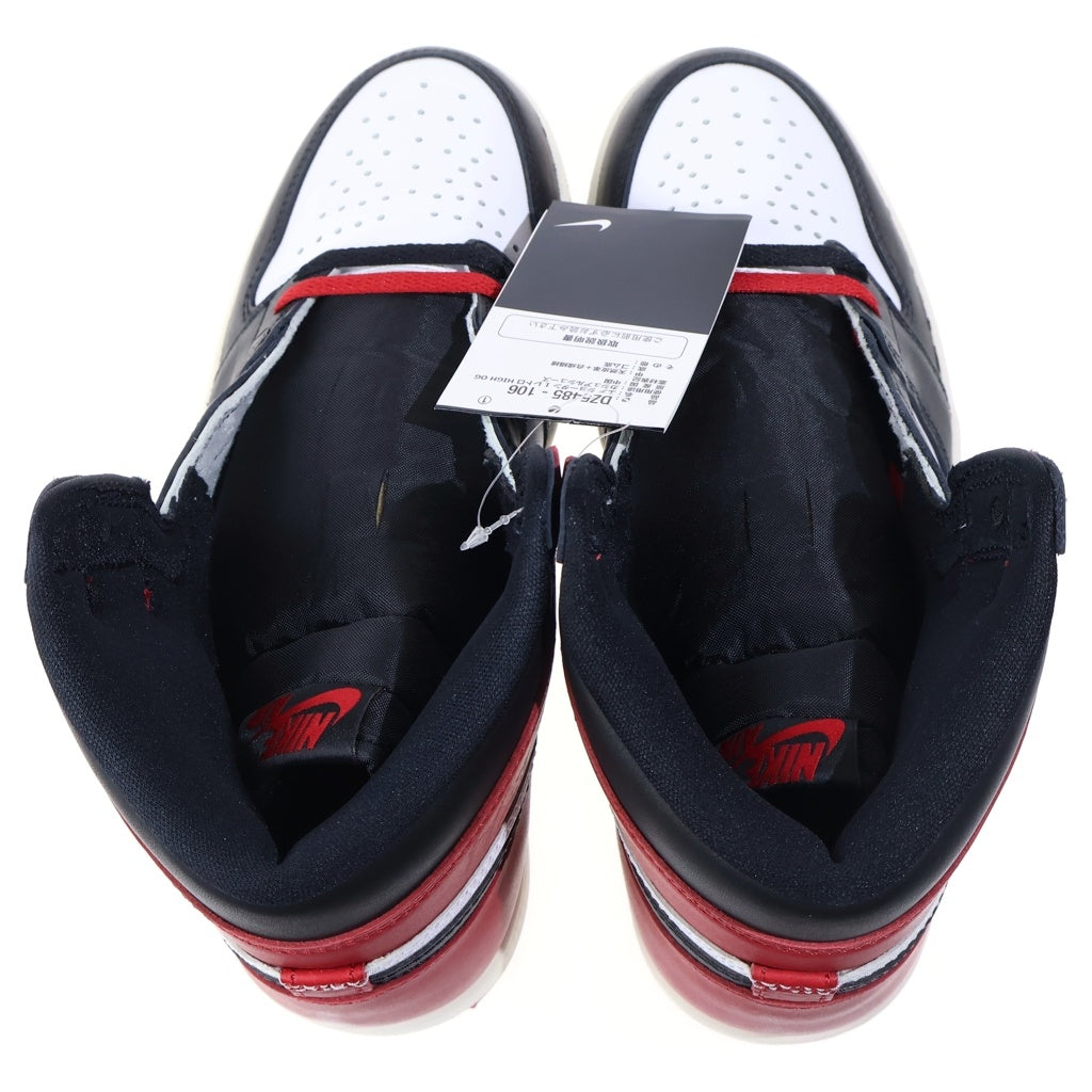 NIKE(ナイキ) AIR JORDAN 1 RETRO HIGH OG BLACK TOE REIMAGINED エアジョーダン1ハイカットスニーカー ブラック/ホワイト US9/27cm DZ5485-106