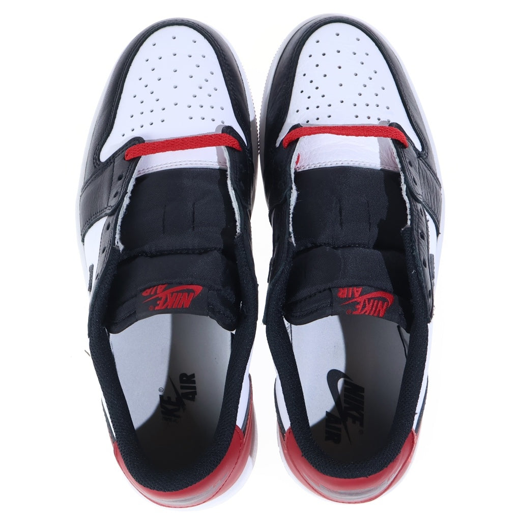 NIKE(ナイキ) AIR JORDAN 1 RETRO LOW OG BLACK TOE エアジョーダン1 ロー ブラックトゥ ローカットスニーカー ホワイト/ブラック/レッド US8.5/26.5cm CZ0790-106