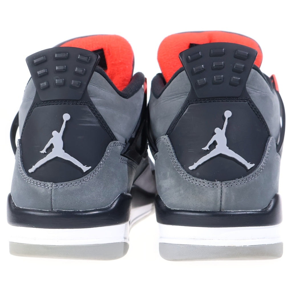 NIKE(ナイキ) AIR JORDAN 4 RETRO INFRARED23 エアジョーダン4 レトロ インフラレッド ハイカットスニーカー グレー/ブラック US9/27cm DH6927-061