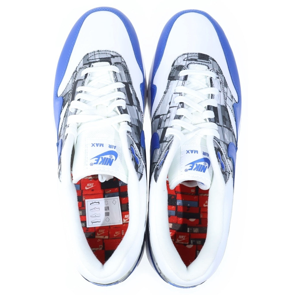 NIKE(ナイキ) ×atmos AIR MAX1 PRNT AQ0927-100 アトモス エアマックス1 プリント ローカットスニーカー ホワイト/ブルー US11.5/29.5cm