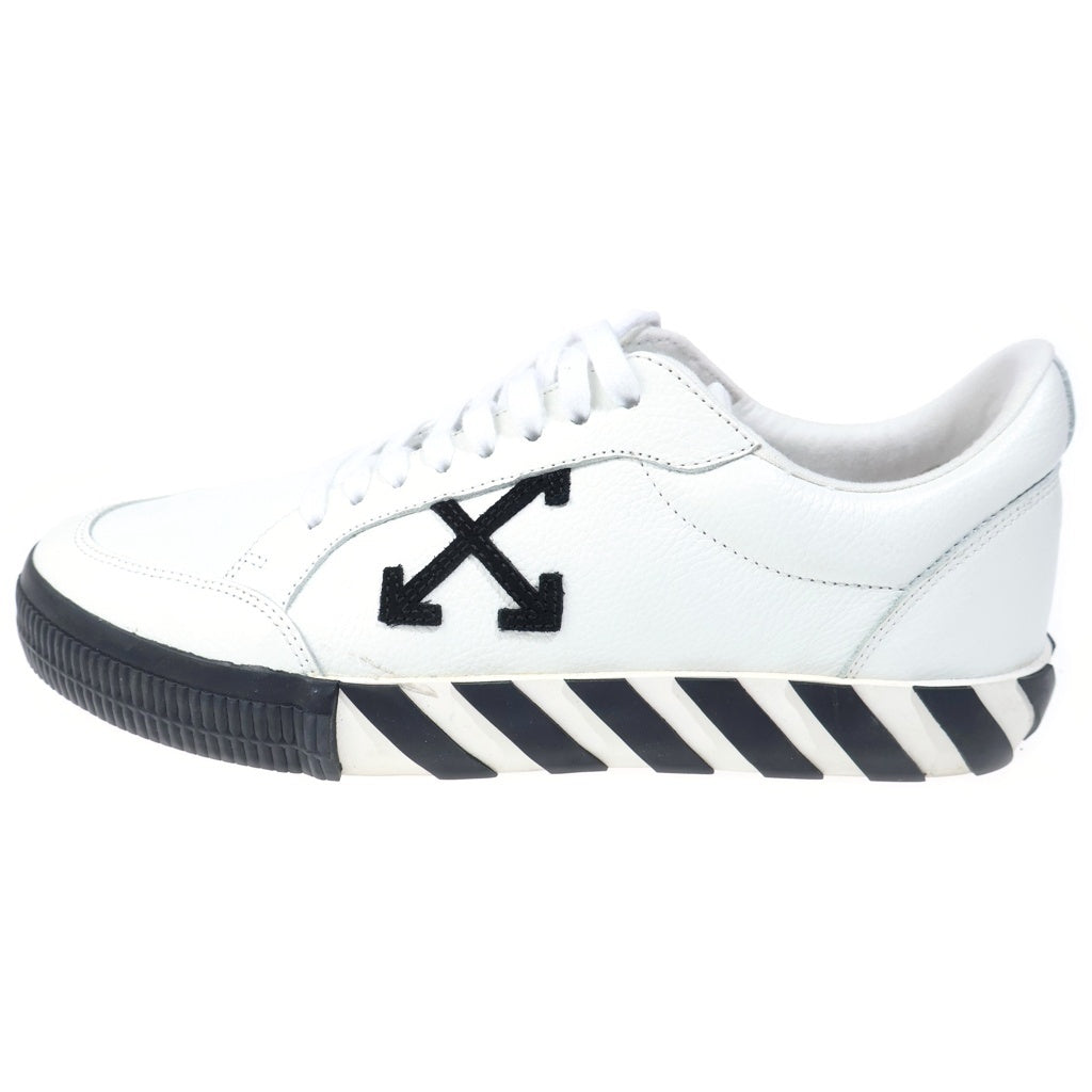 OFF-WHITE(オフホワイト) 19AW LOW VULCANIZED バルカナイズド アロー レザー ローカットスニーカー ホワイト OMIA085F19D680011001