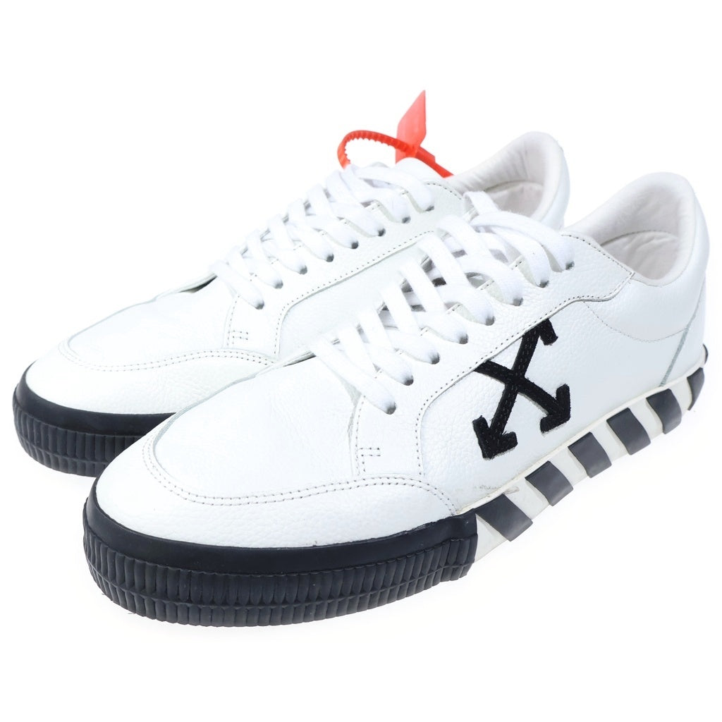 OFF-WHITE(オフホワイト) 19AW LOW VULCANIZED バルカナイズド アロー レザー ローカットスニーカー ホワイト OMIA085F19D680011001