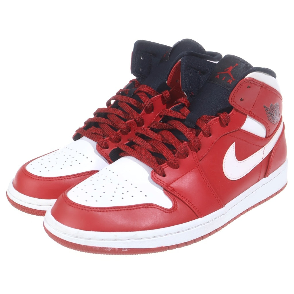 NIKE(ナイキ) AIR JORDAN 1 MID CHICAGO 554724-605 エアジョーダン1 シカゴ ミッドカットスニーカー ホワイト/レッド US11/29cm