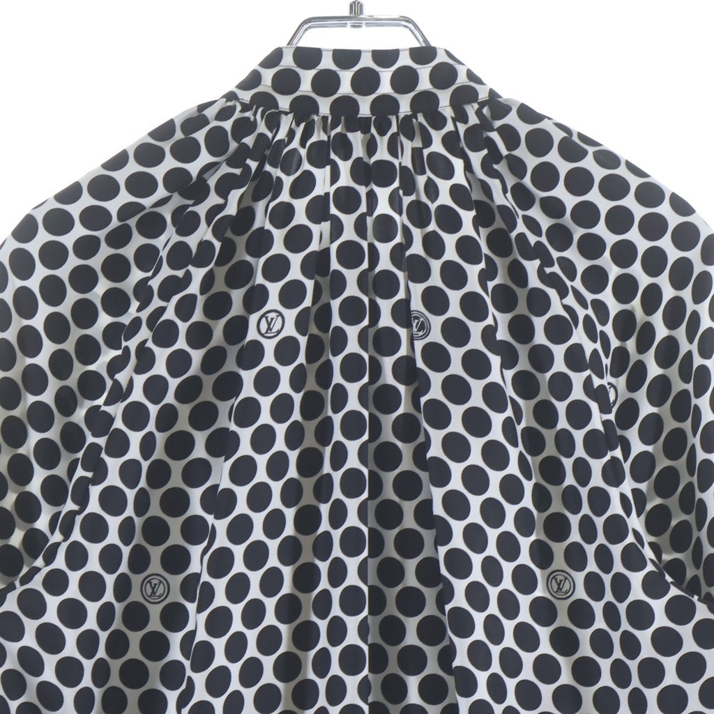 LOUIS VUITTON(ルイヴィトン) 22AW LV ドット総柄 ジップアップ ジャケット ホワイトブラック レディース RW222J J19 FNJA01
