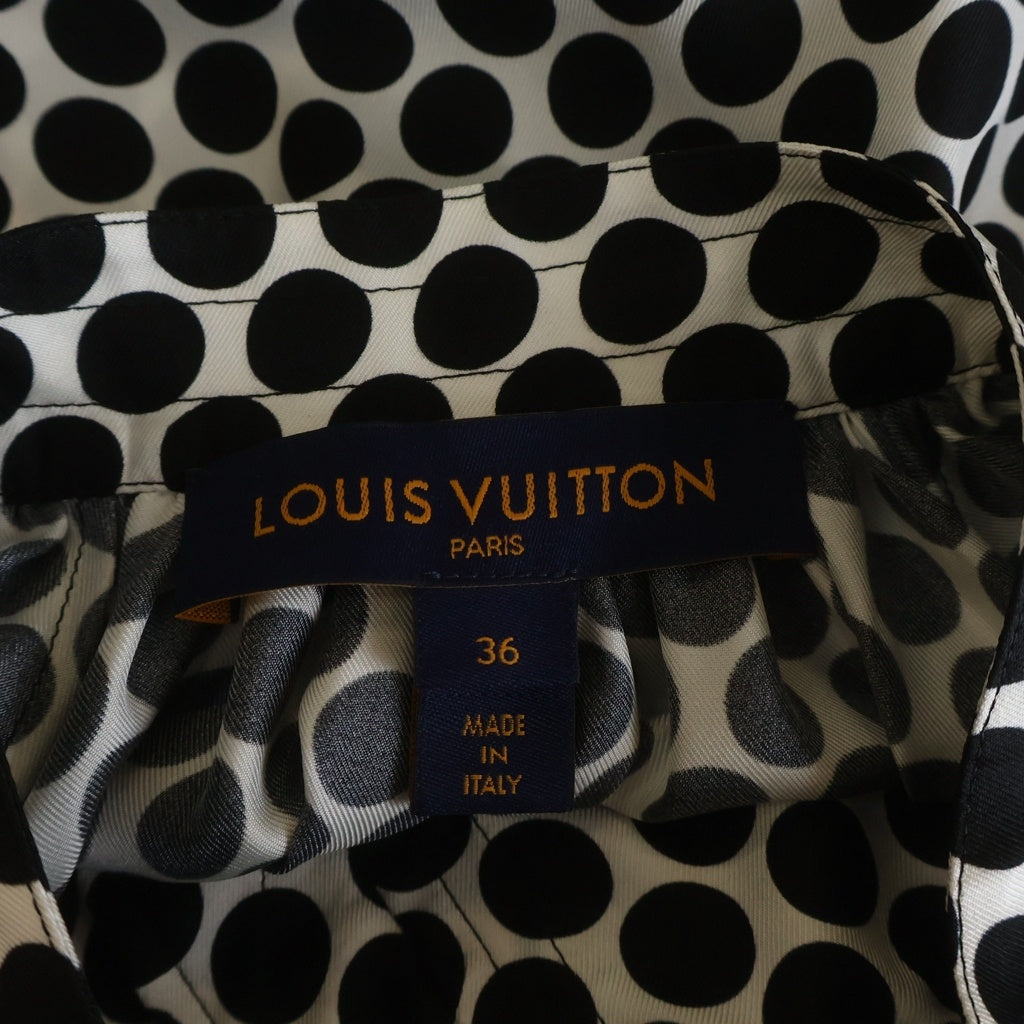 LOUIS VUITTON(ルイヴィトン) 22AW LV ドット総柄 ジップアップ ジャケット ホワイトブラック レディース RW222J J19 FNJA01