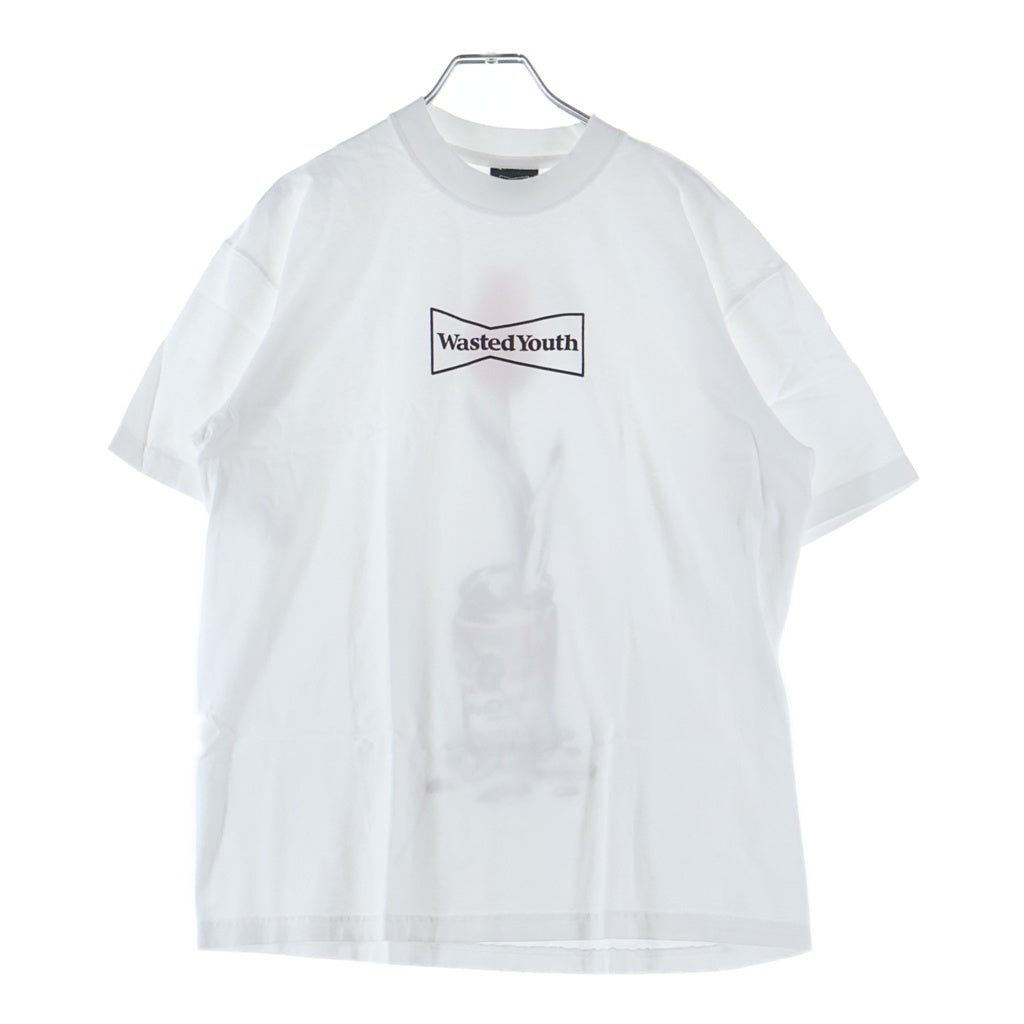WASTED YOUTH(ウェイステッドユース) Logo S/S Tee ロゴ半袖Tシャツ ホワイト/ブラック