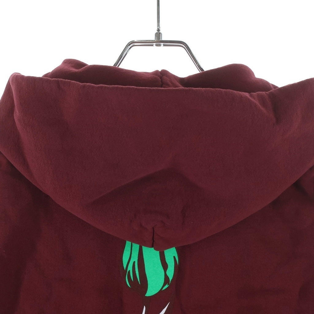 AWAKE NY(アウェイク ニューヨーク) ×Wasted Youth FLOWER CAN HOODIE ウェステッドユース フラワー キャン フーディ ロゴプリント スウェット プルオーバーパーカー レッド AWK-COM-GD004