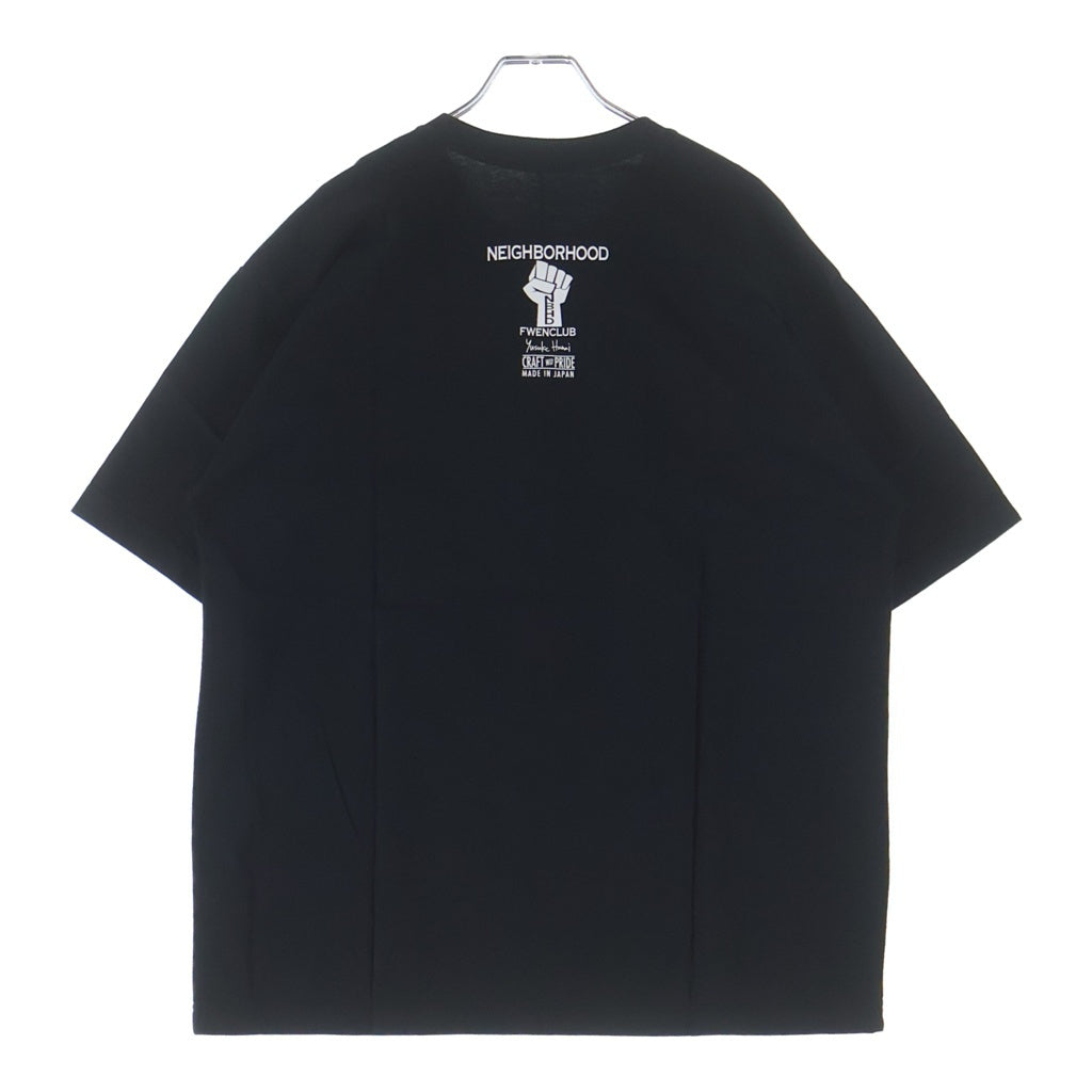 NEIGHBORHOOD(ネイバーフッド) 23AW ×YUSUKE HANAI 花井祐介 フロントプリント 半袖Tシャツ ブラック 232PCFYN-ST01S