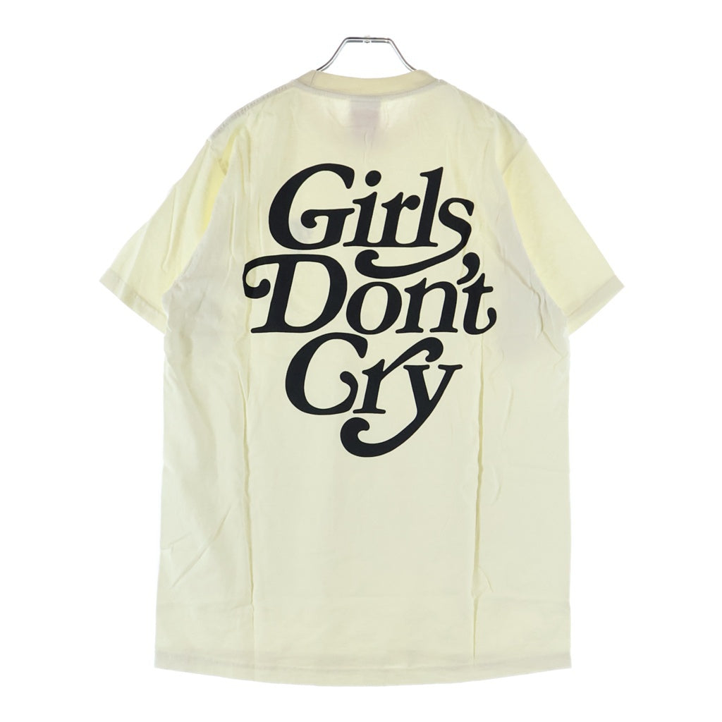 Girls Don't Cry(ガールズドントクライ) ロゴプリント クルーネック 半袖Tシャツ カットソー ホワイト