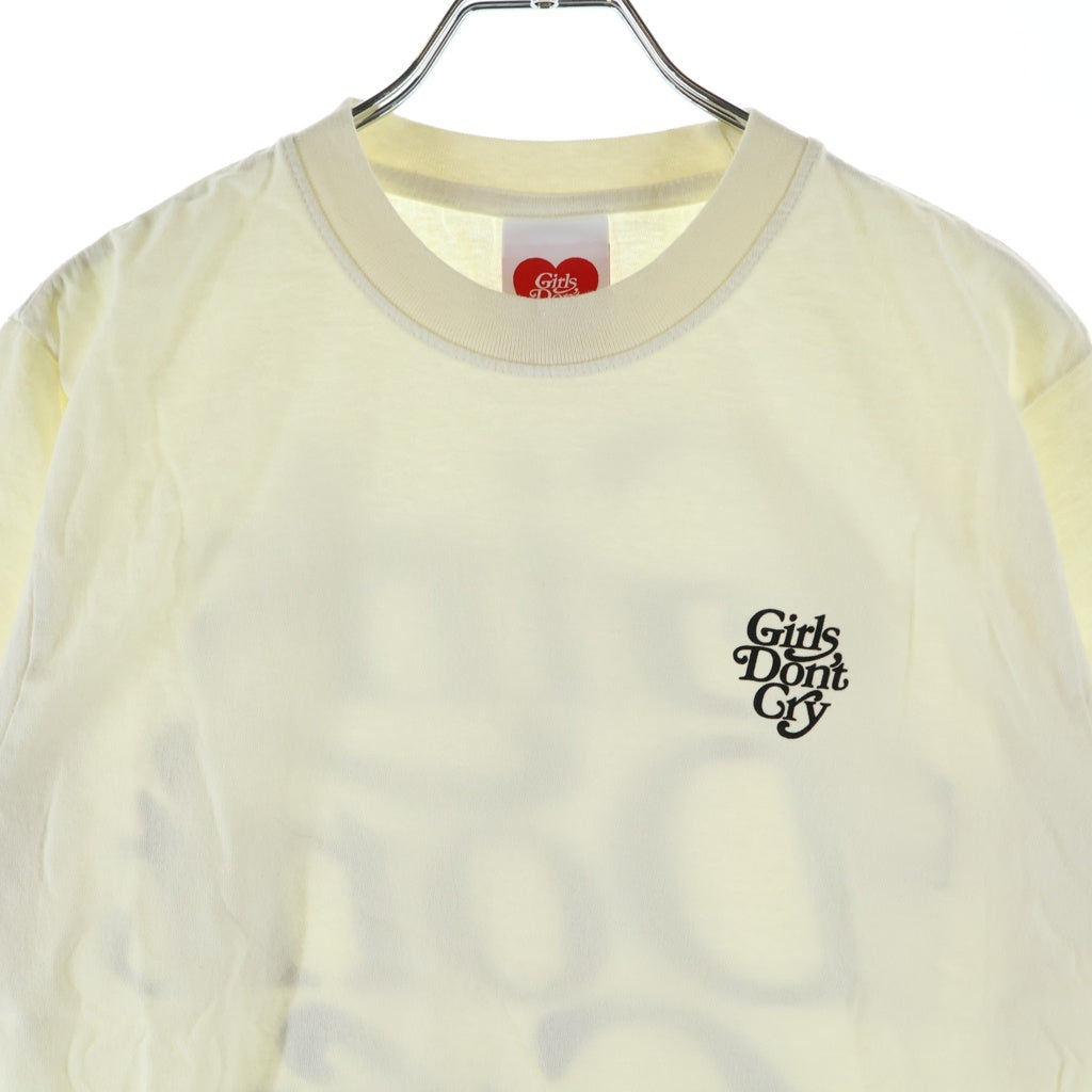 Girls Don't Cry(ガールズドントクライ) ロゴプリント クルーネック 半袖Tシャツ カットソー ホワイト