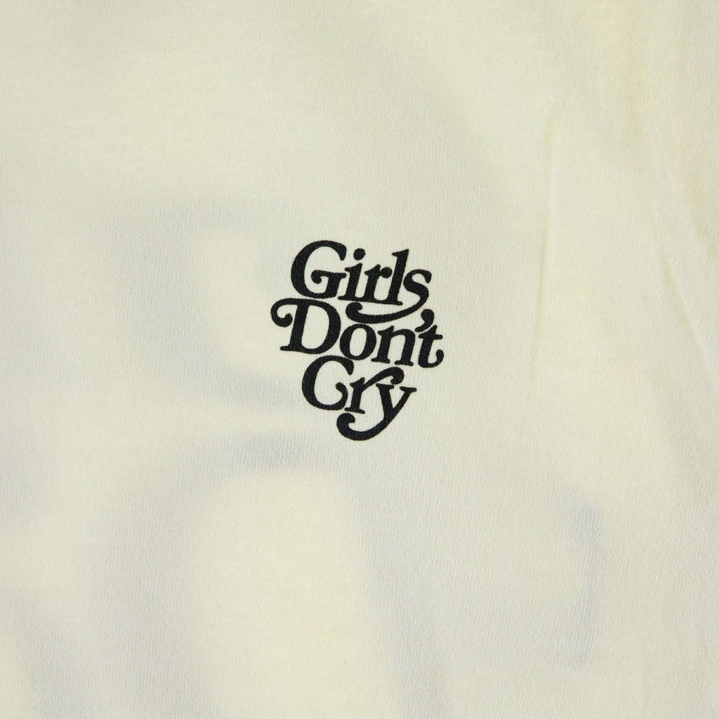 Girls Don't Cry(ガールズドントクライ) ロゴプリント クルーネック 半袖Tシャツ カットソー ホワイト