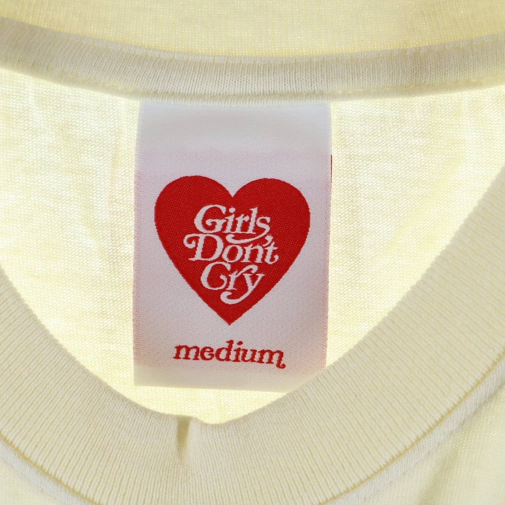 Girls Don't Cry(ガールズドントクライ) ロゴプリント クルーネック 半袖Tシャツ カットソー ホワイト