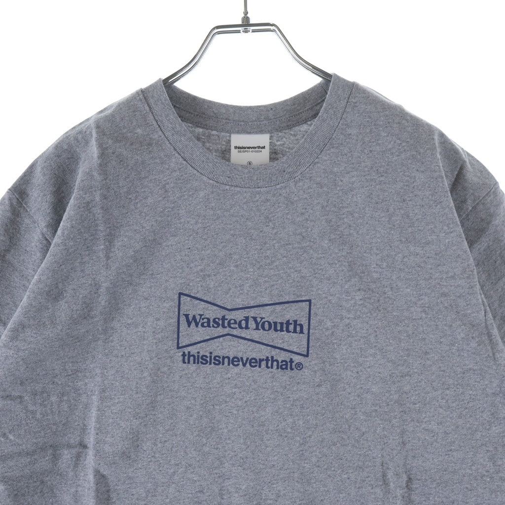 WASTED YOUTH(ウェイステッドユース) ×thisisneverthat Logo S/S Tee ディスイズネバーザット ロゴ半袖Tシャツ グレー