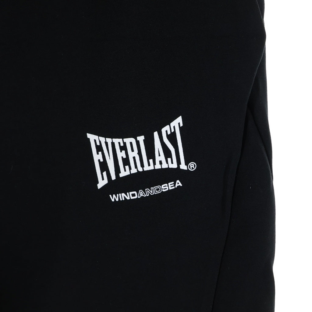WIND AND SEA(ウィンダンシー) ×EVERLAST Jogger Pants エバーラスト ロゴプリント ジョガーパンツ ブラック WDS-EVR-05
