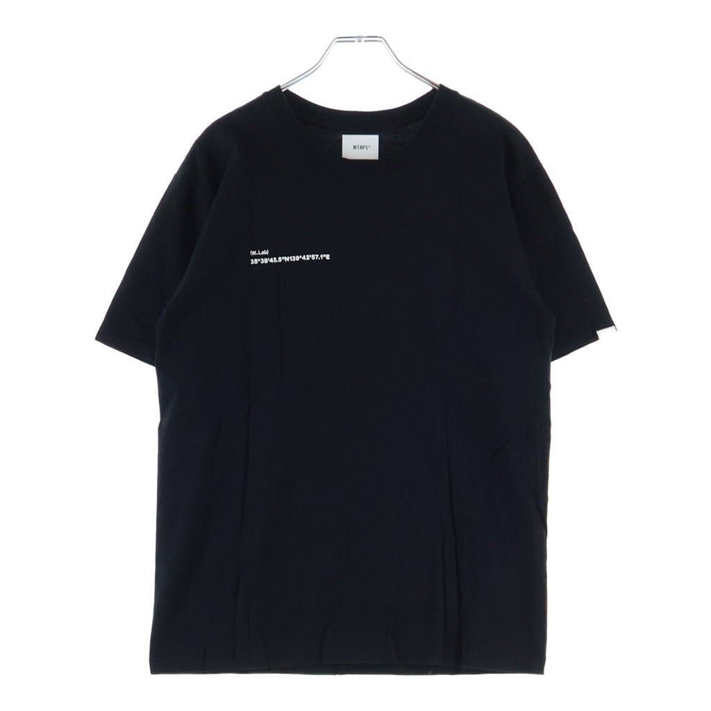 WTAPS(ダブルタップス) 22SS W_Lab Aoyama Tee 青山限定 ロゴプリント クルーネック 半袖Tシャツ カットソー ブラック