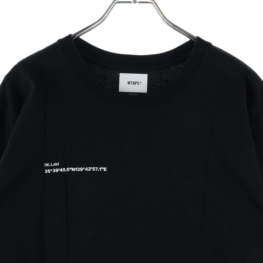 WTAPS(ダブルタップス) 22SS W_Lab Aoyama Tee 青山限定 ロゴプリント クルーネック 半袖Tシャツ カットソー ブラック