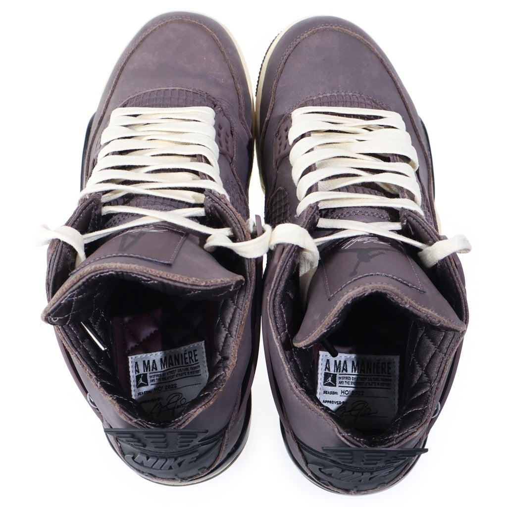 NIKE(ナイキ) ×A MA MANIERE AIR JORDAN 4 VIOLET ORE DV6773-220 アママニエール エアジョーダン4 バイオレットオレ ハイカットスニーカー ブラウン US8.5/26.5cm