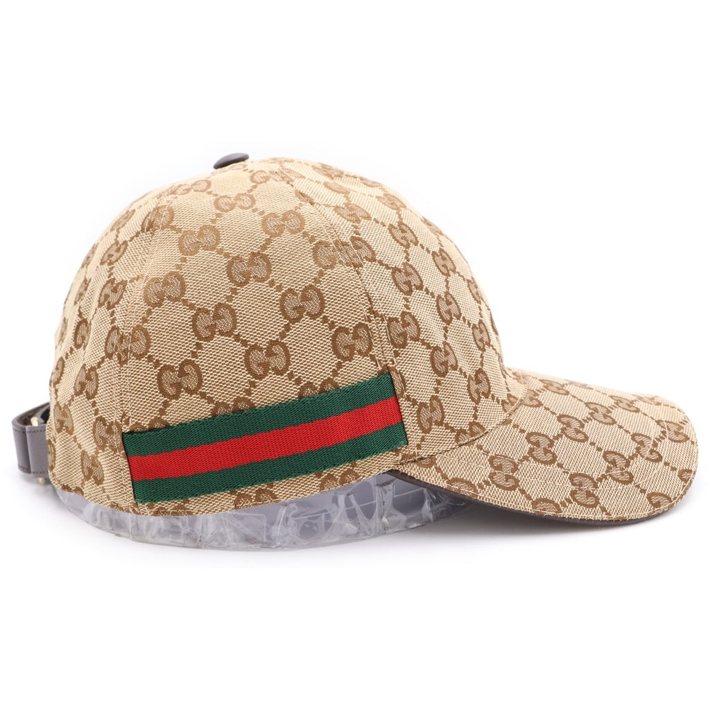 GUCCI(グッチ) GGキャンバス ジャガード ベースボールキャップ 帽子 ブラウン/ベージュ 200035 レディース
