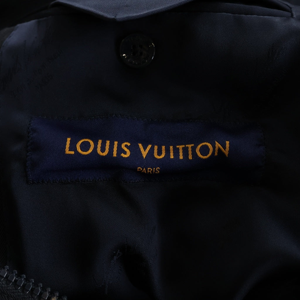 LOUIS VUITTON(ルイヴィトン) 22AW ダミエ ウール ジップジャケット スウィングトップ ブルゾン ブラック RM222F I50 HNFB1E