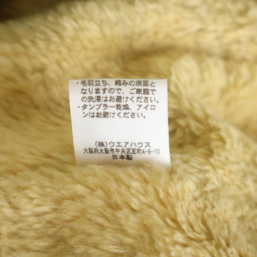 WAREHOUSE(ウェアハウス) 裏ボア スタジャン ブルゾン ネイビー