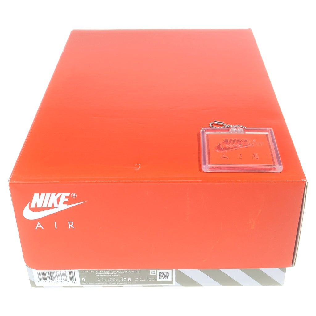 NIKE(ナイキ) AIR TECH CHALLENGE II QS Hot Lava エアテックチャレンジ ホットラバ ミドルカットスニーカーシューズ ホワイト/レッド US9/27cm FZ9033-001