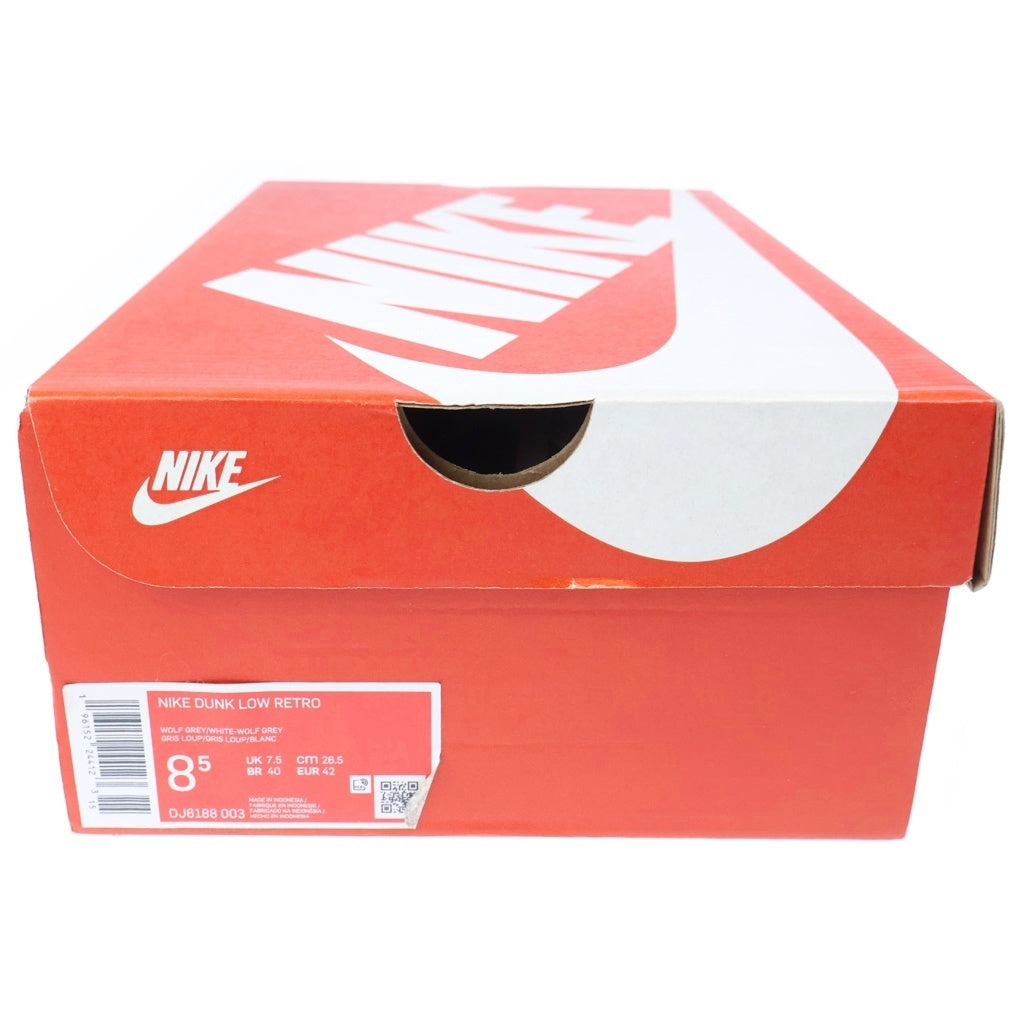 NIKE(ナイキ) DUNK LOW ダンク ローカットスニーカー ホワイト/グレー US8.5/26.5cm DJ6188-003