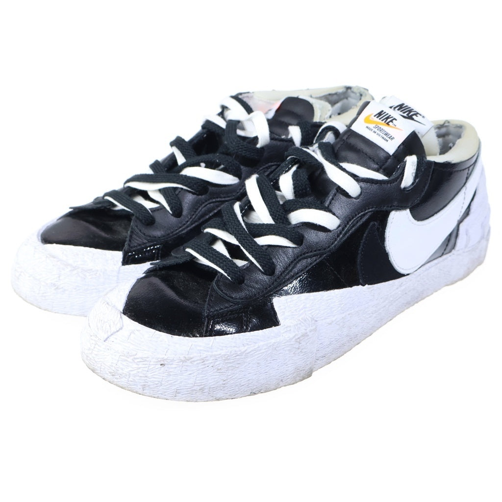 NIKE(ナイキ) ×sacai BLAZER LOW BLACK PATENT LEATHER サカイ ブレーザー ブラック パテント レザー ローカットスニーカー ブラック/ホワイト US10.5/28.5cm DM6443-001