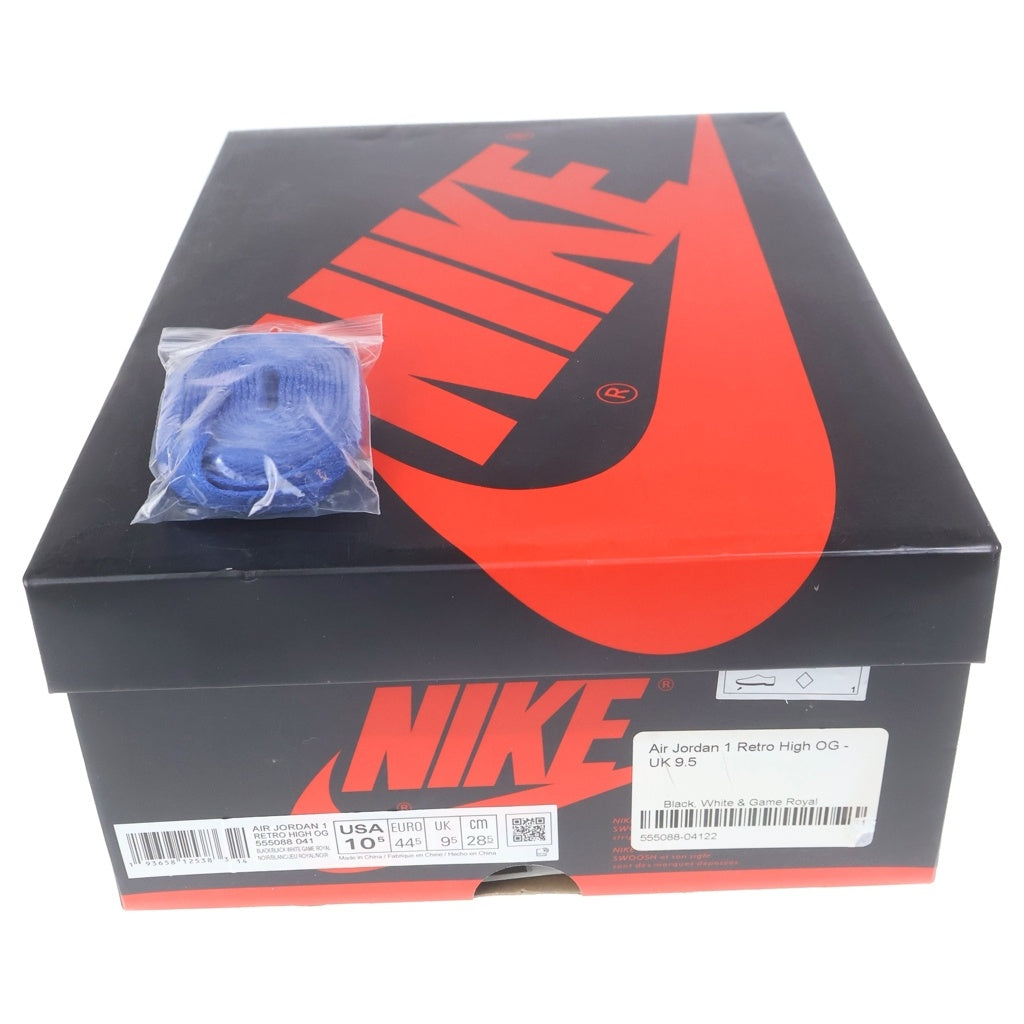 NIKE(ナイキ) AIR JODAN 1 RETRO HIGH OG エアジョーダン レトロ ハイカットスニーカー ブルー/ブラック US10.5/28.5cm 555088-041