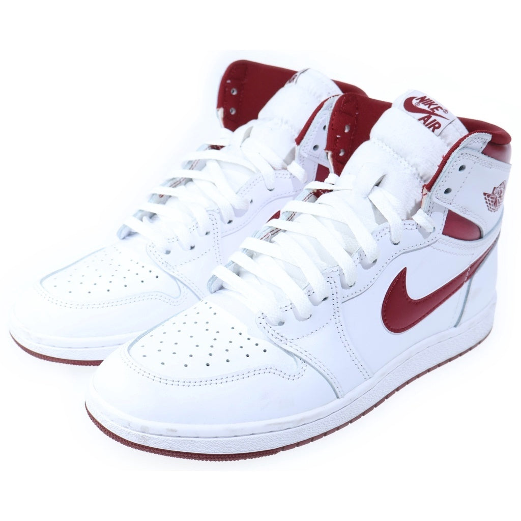 NIKE(ナイキ) AIR JORDAN 1 HIGH 85 METALLIC BURGUNDY エアジョーダン1 85 ハイカットスニーカー メタリックバーガンディ ホワイト/レッド US10.5/28.5cm BQ4422-161