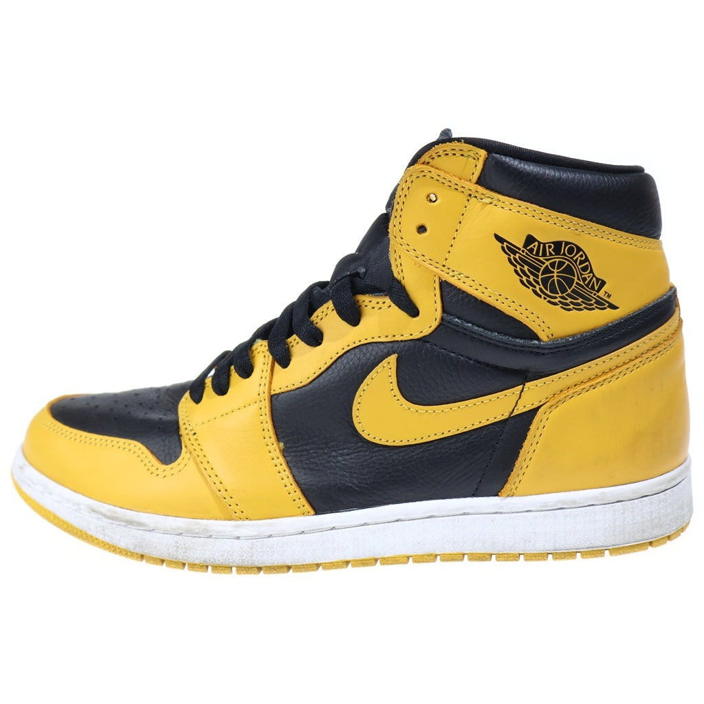 NIKE(ナイキ) AIR JORDAN 1 RETRO HIGH OG Pollen エアジョーダン 1 パラン ハイカットスニーカー ブラック/イエロー US10.5/28.5cm 555088-701