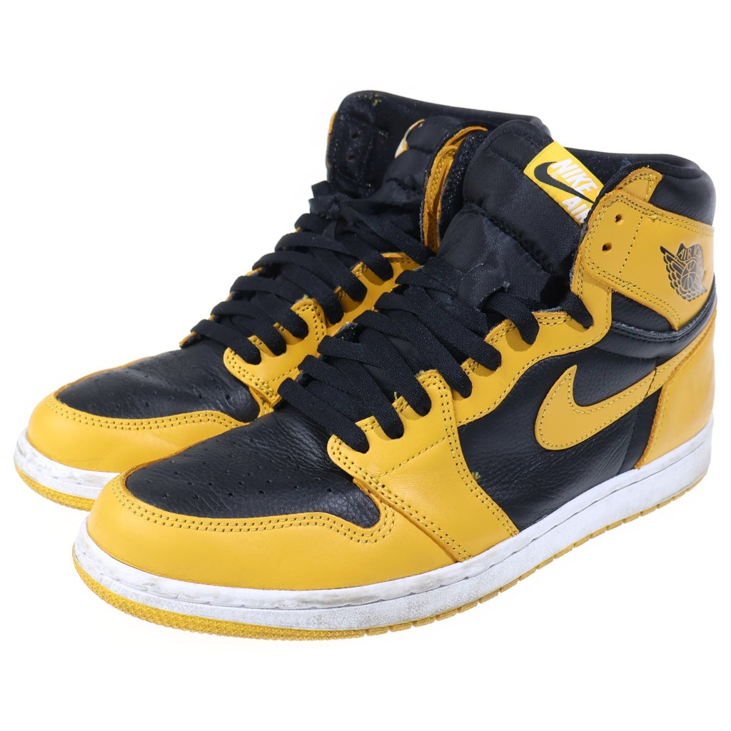 NIKE(ナイキ) AIR JORDAN 1 RETRO HIGH OG Pollen エアジョーダン 1 パラン ハイカットスニーカー ブラック/イエロー US10.5/28.5cm 555088-701