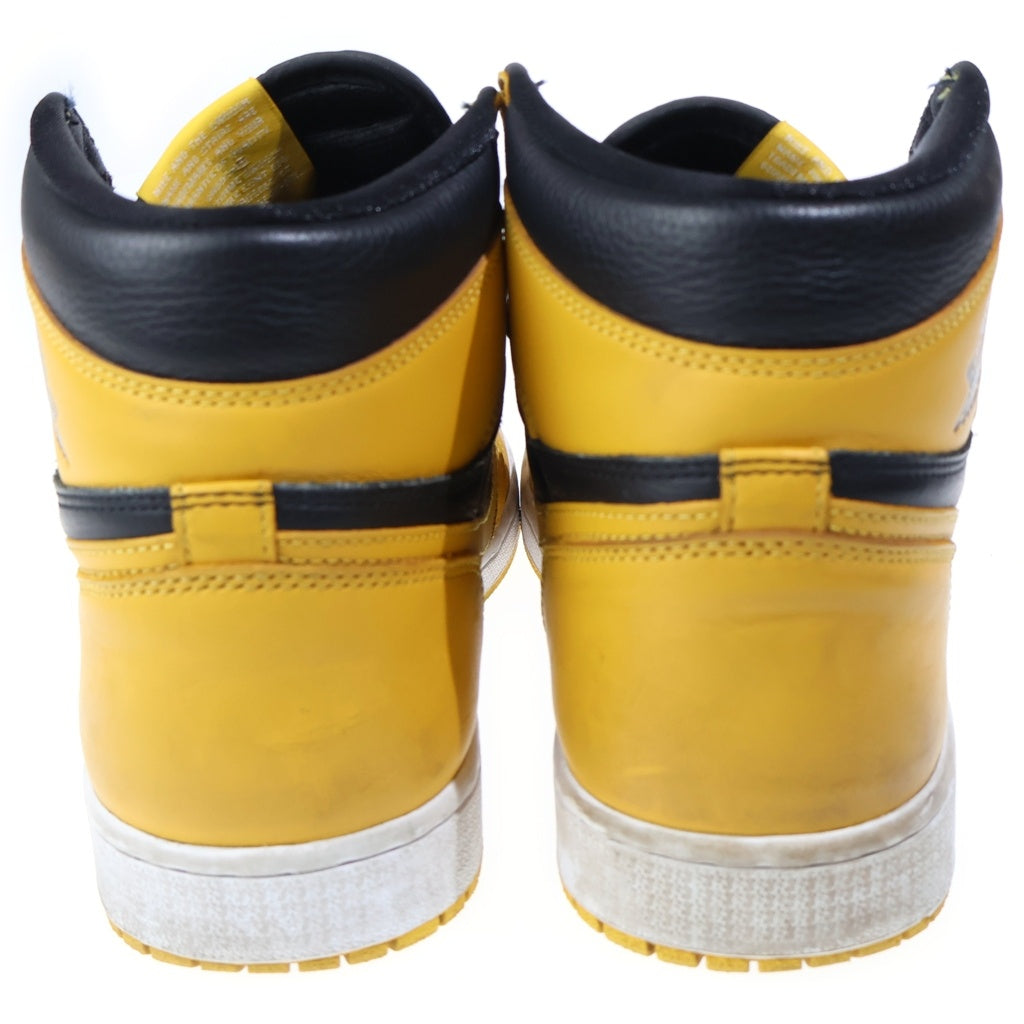 NIKE(ナイキ) AIR JORDAN 1 RETRO HIGH OG Pollen エアジョーダン 1 パラン ハイカットスニーカー ブラック/イエロー US10.5/28.5cm 555088-701