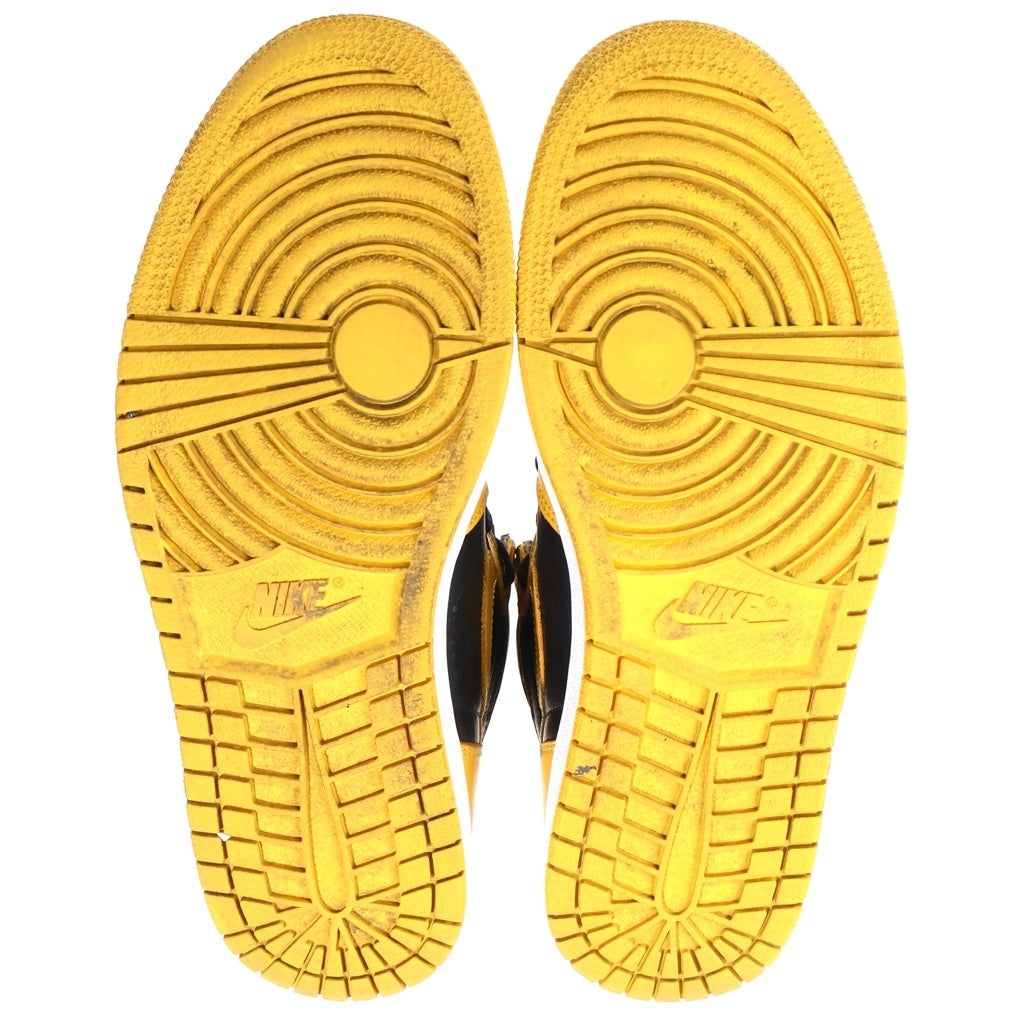 NIKE(ナイキ) AIR JORDAN 1 RETRO HIGH OG Pollen エアジョーダン 1 パラン ハイカットスニーカー ブラック/イエロー US10.5/28.5cm 555088-701