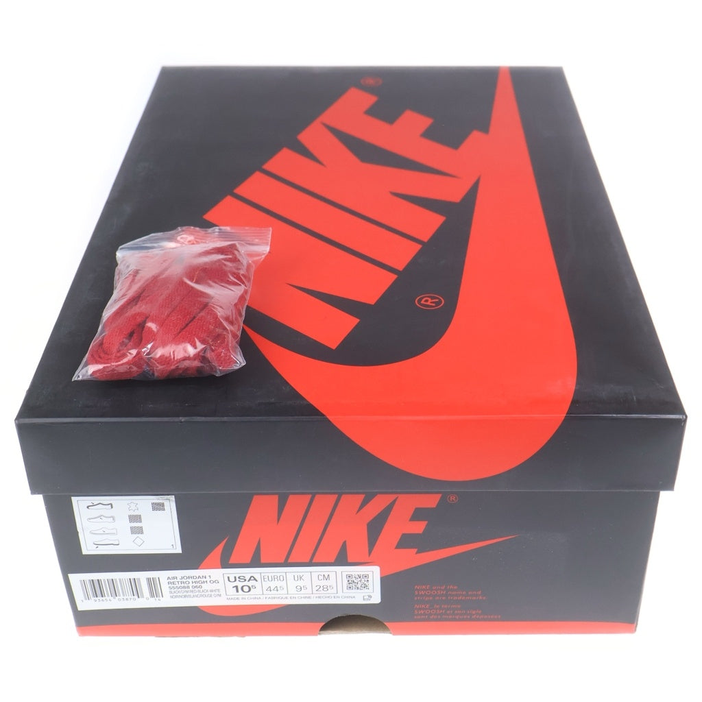 NIKE(ナイキ) AIR JORDAN 1 RETRO HIGH OG BLACK GYM RED エアジョーダン1 レトロ ハイカットスニーカー ブラック US10.5/28.5cm 555088-060