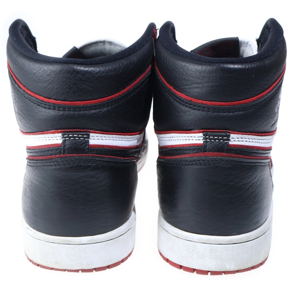 NIKE(ナイキ) AIR JORDAN1 HIGH OG BLOOD LINEエアジョーダン1 ハイカットスニーカー ブラッドライン ブラック/レッド US10.5/28.5cm 555088-062