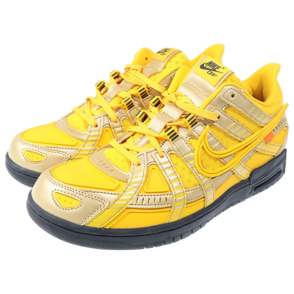 NIKE(ナイキ) ×OFF-WHITE AIR RUBBER DUNK LOW UNIVERSITY GOLD オフホワイト ラバーダンク ローカットスニーカー イエロー US10.5/28.5cm CU6015-700