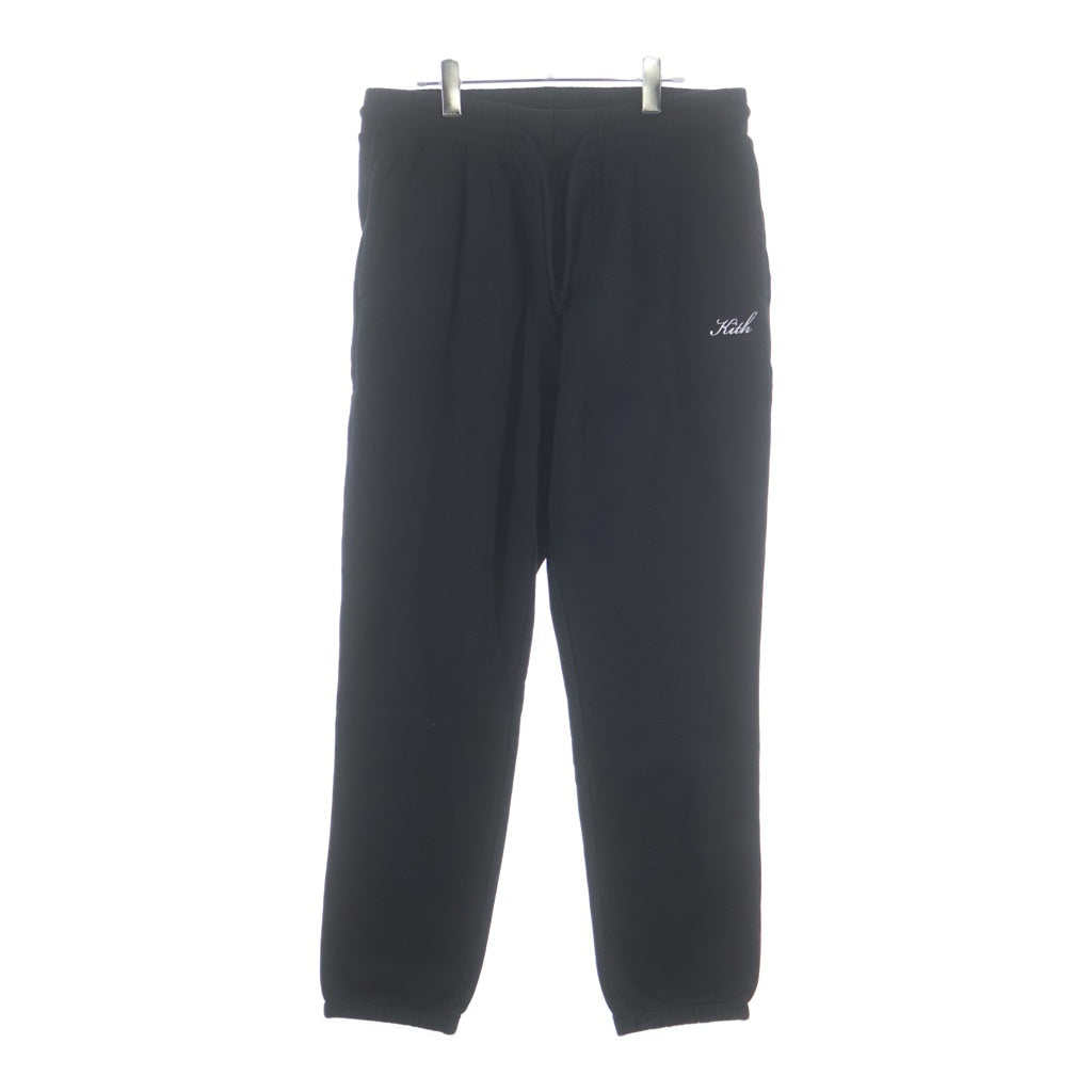 KITH(キス) Williams I Sweatpant ロゴ刺繍 スウェットパンツ ブラック KHM060052