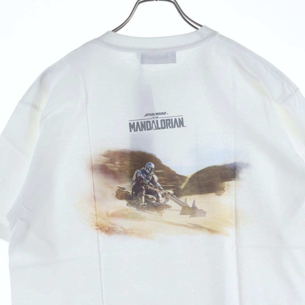 WIND AND SEA(ウィンダンシー) 24SS ×STARWARS THE MANDALORIAN TEE スターウォーズ ザ・マンダロリアン プリント クルーネック 半袖Tシャツ カットソー ホワイト WDS-C-STWM-25-Q1-11