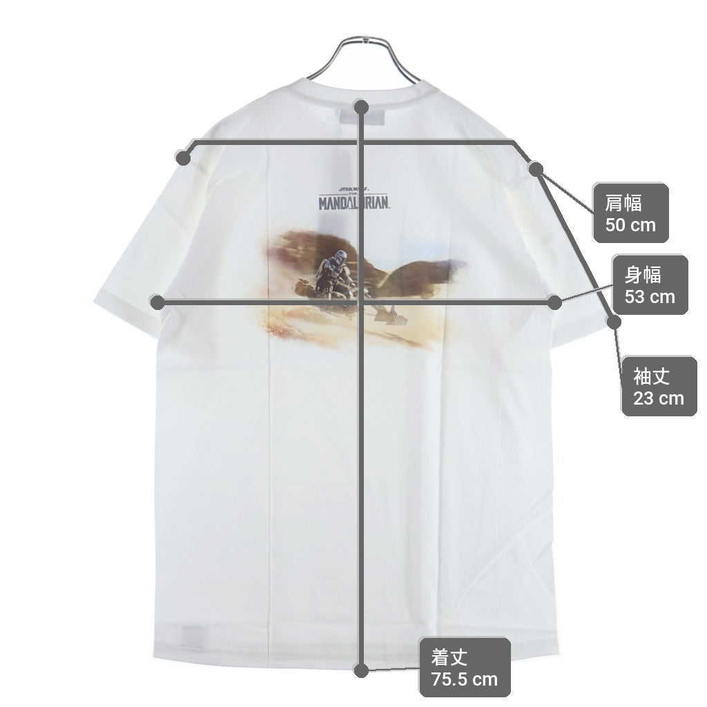 WIND AND SEA(ウィンダンシー) 24SS ×STARWARS THE MANDALORIAN TEE スターウォーズ ザ・マンダロリアン プリント クルーネック 半袖Tシャツ カットソー ホワイト WDS-C-STWM-25-Q1-11