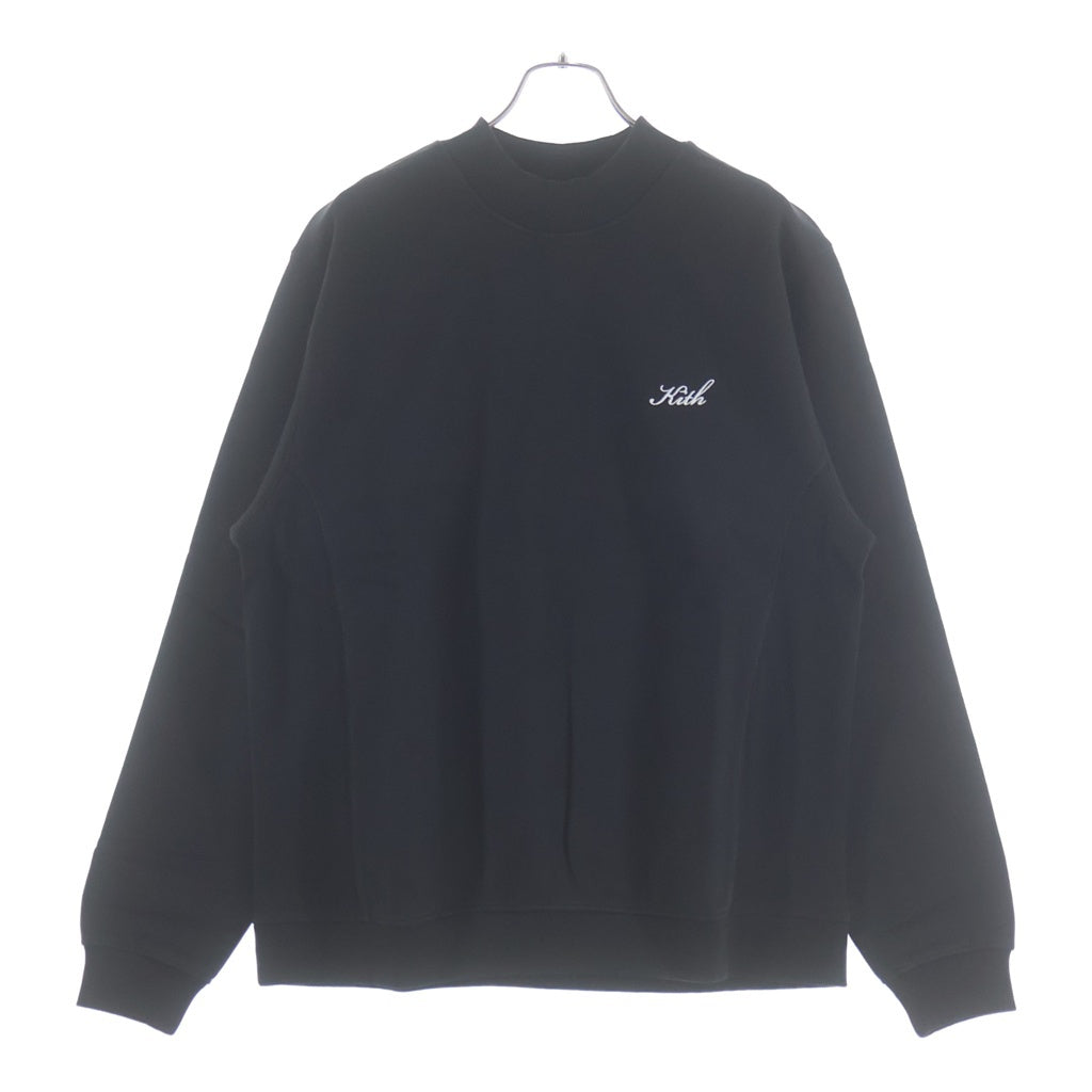 KITH(キス) Carlisle Mockneck Sweatshirt カーライル ロゴ刺繍 モックネック スウェットトレーナー ブラック KHM030151