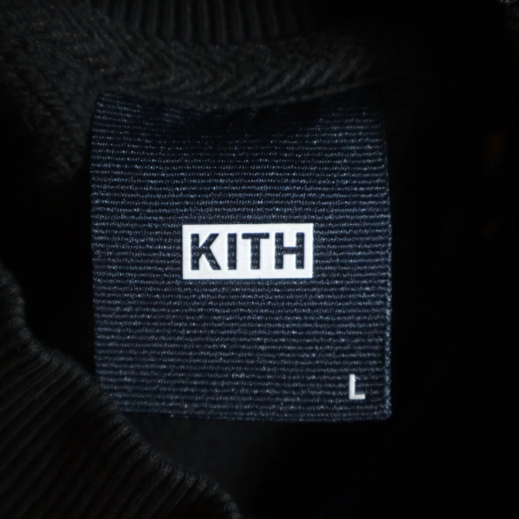 KITH(キス) Carlisle Mockneck Sweatshirt カーライル ロゴ刺繍 モックネック スウェットトレーナー ブラック KHM030151