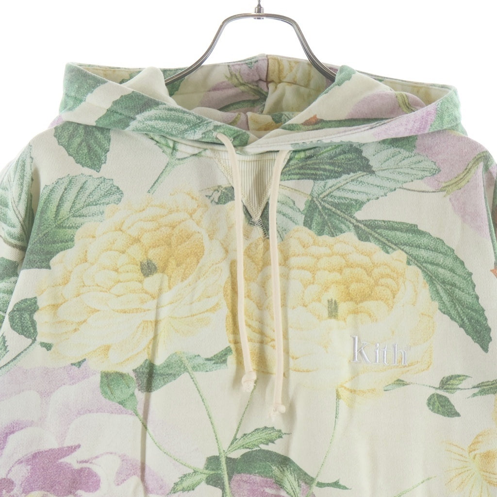 KITH(キス) Peony Print Hoodie ピオニープリント ロゴ刺繍 フラワー 総柄 スウェット プルオーバーパーカー マルチ KH2569