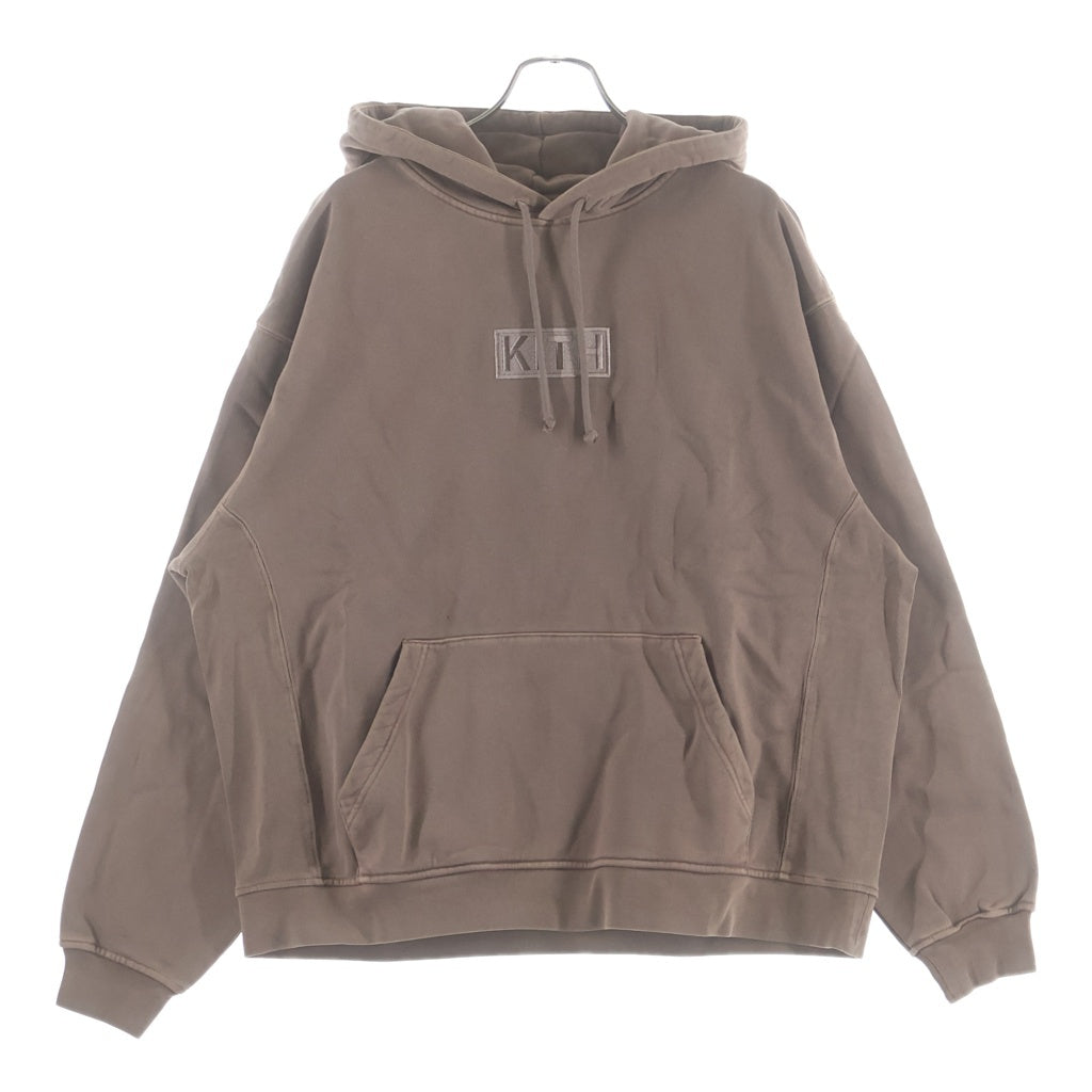 KITH(キス) 20AW Williams III Hoodie ウィリアムズ ボックスロゴ刺繍 スウェット プルオーバーパーカー ブラウン KH2559