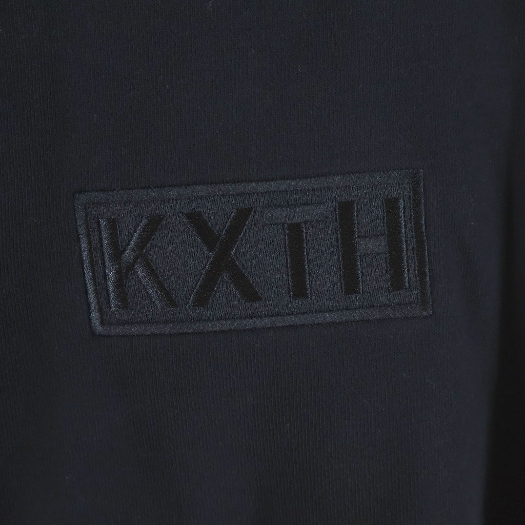 KITH(キス) 21AW Cyber Monday Crewneck サイバーマンデー ボックスロゴ刺繍 スウェットトレーナー ブラック KHM030147