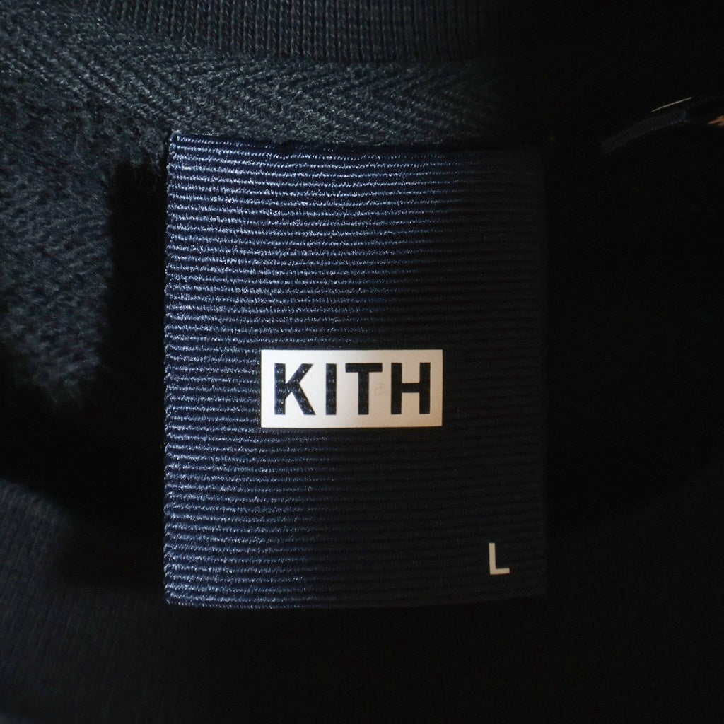 KITH(キス) 21AW Cyber Monday Crewneck サイバーマンデー ボックスロゴ刺繍 スウェットトレーナー ブラック KHM030147