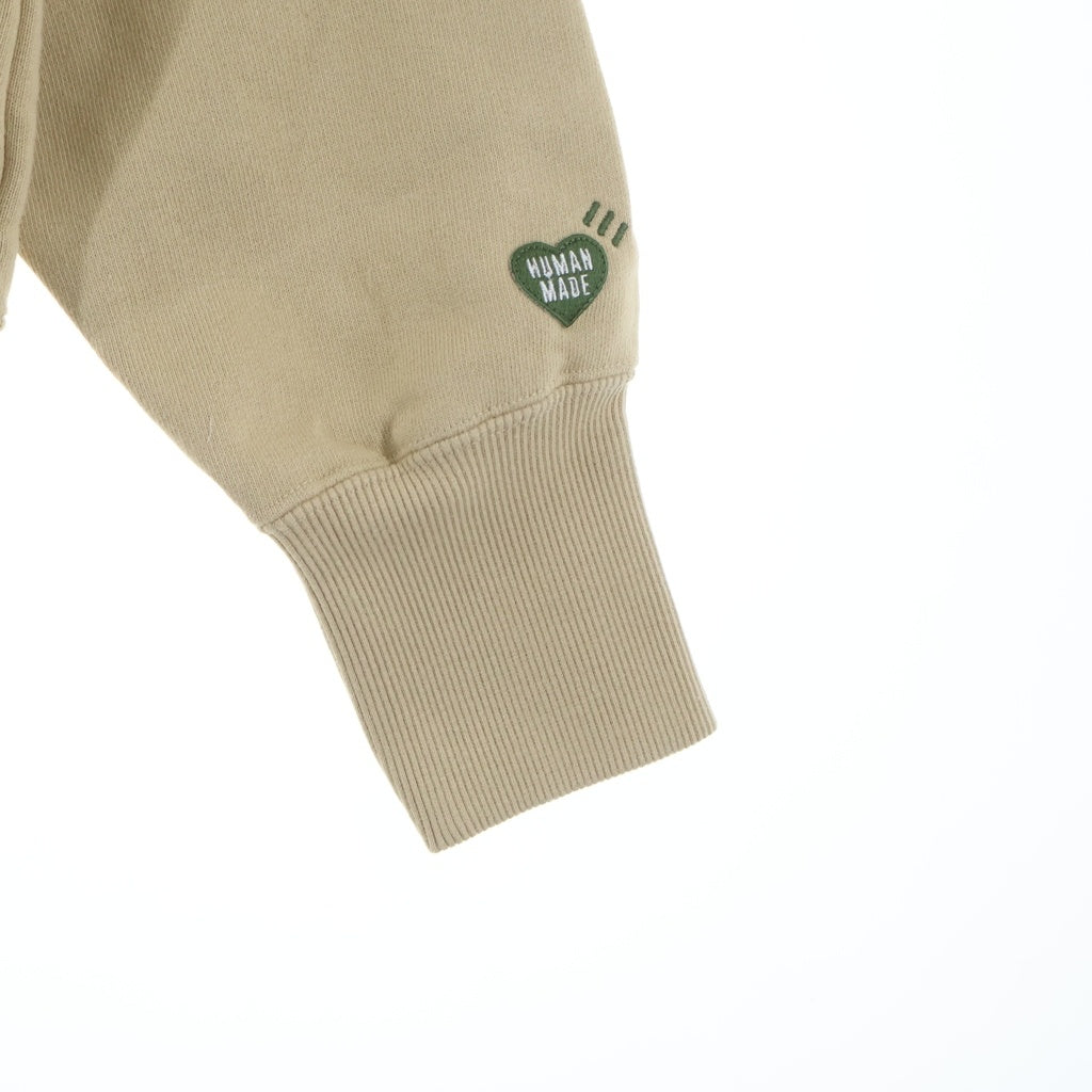 HUMAN MADE(ヒューマンメイド) 22AW HALF-ZIP HOODIE ノルディック ハーフジップ プルオーバー スウェットシャツ ベージュ HM24CS028