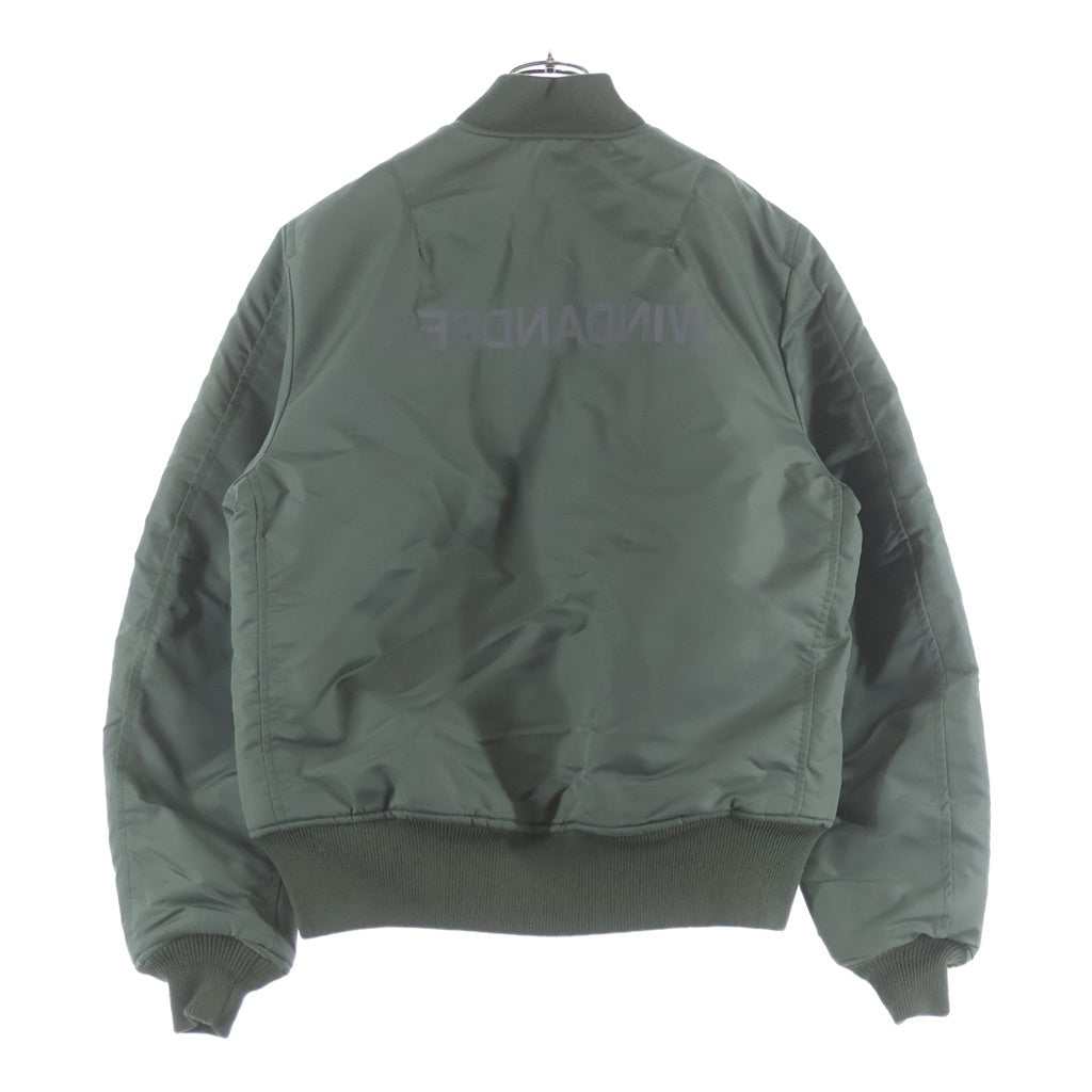 WIND AND SEA(ウィンダンシー) 19AW WDS REVERSIBLE MA-1 ロゴ リバーシブル MA-1 フライトジャケット カーキ/オレンジ WDS-19A-JK-07